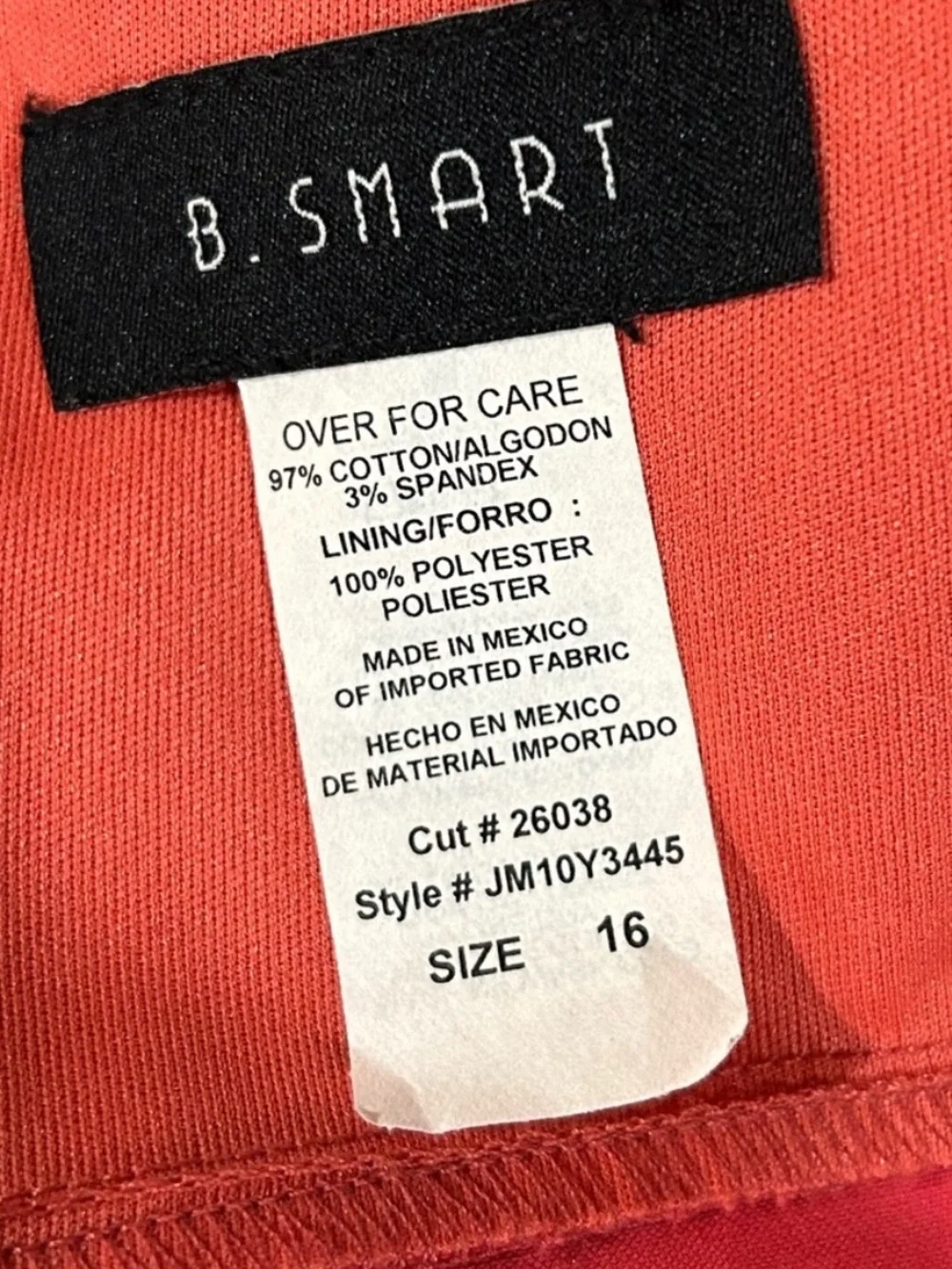 B. Smart Plus Size Coral V-Neck‎ Bandage Style Dress